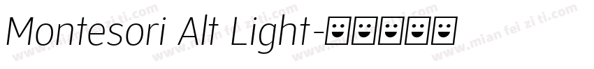 Montesori Alt Light字体转换